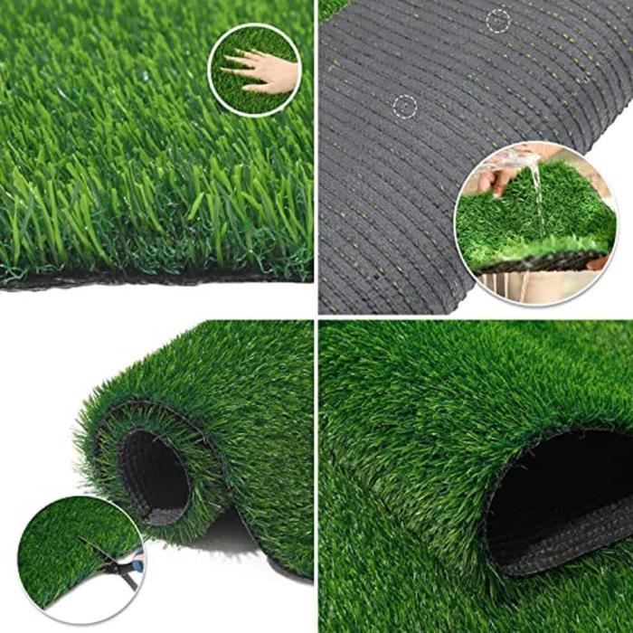 Tapis De Gazon Artificiel Vert Foncé 35 Cm X 1 M[H2297] - Jardin
