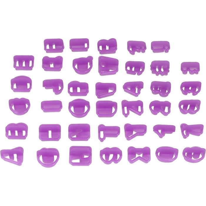 Lot de 41 emporte-pièces pour pâte à modeler avec chiffres, symboles mathématiques, emporte-pièces colorés pour lettres de l'alphabet, emporte-pièces durables pour fondant et lettres, pour apprendre Lot de 41 emporte-pièces pour pâte à modeler avec chiffres, symboles mathématiques, emporte-pièces colorés pour lettres de l'alphabet, emporte-pièces durables pour fondant et lettres, pour apprendre