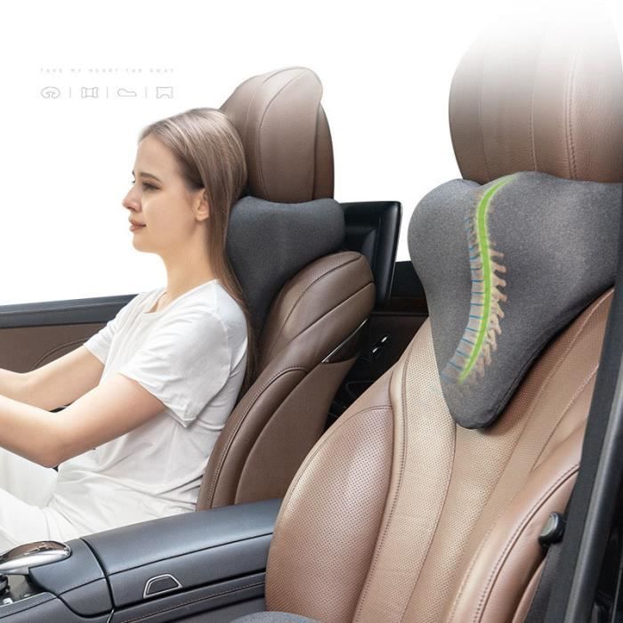 Oreiller en mousse à mémoire de forme pour siège de voiture, oreiller de soutien  lombaire polyvalent pour int - Cdiscount