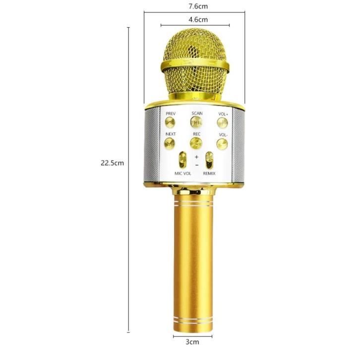 Microphone Sans Fil Karaoké, Micro Karaoké Bluetooth Portable