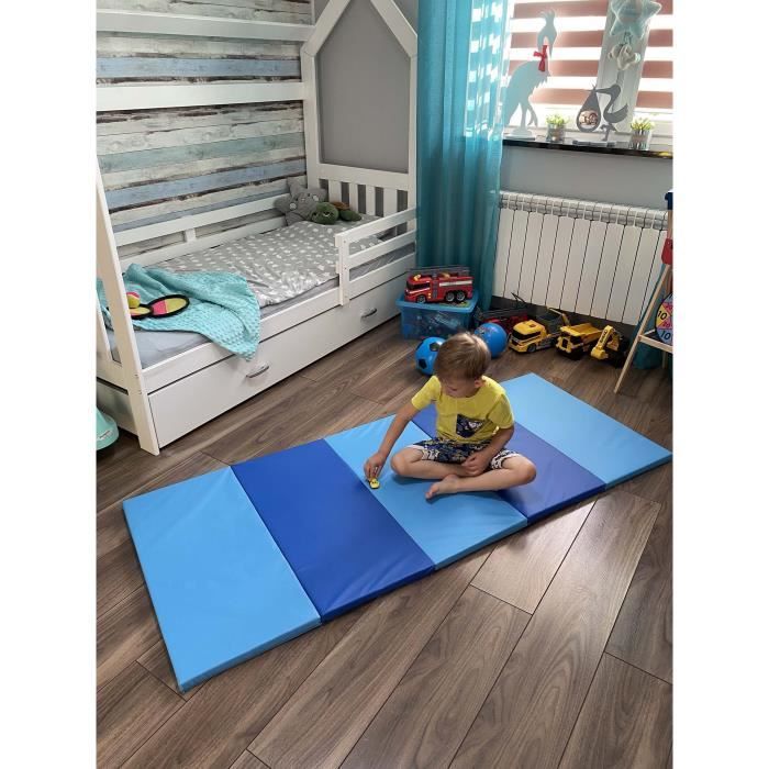 PLUFSIG - Tapis de gym pliable Blauw marine, 78x185 cm IKEA