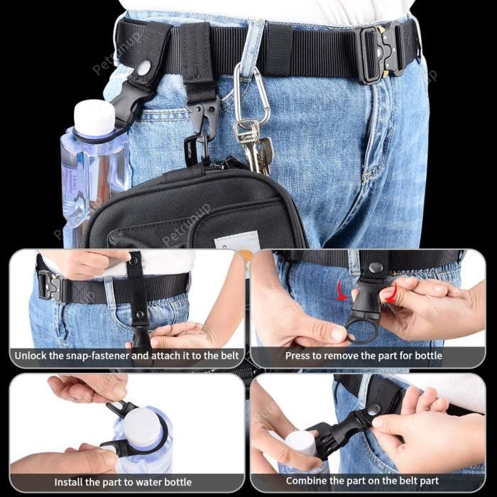 Ceinture Homme Tactique Militaire En Nylon Réglable Avec Dégagement Rapide Force Magnétique
