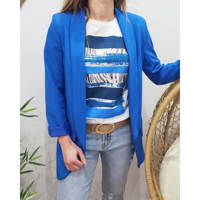 Veste femme bleu roi sale