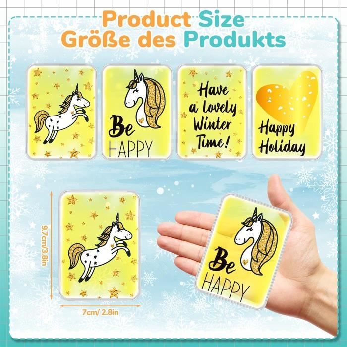 IZoeL Lot De 6 Chaufferettes Mains Réutilisables – Motifs Animaux Adorables, Gel Non Toxique, 45-55°C, Cadeau Hiver Pour Enfants Et Adultes