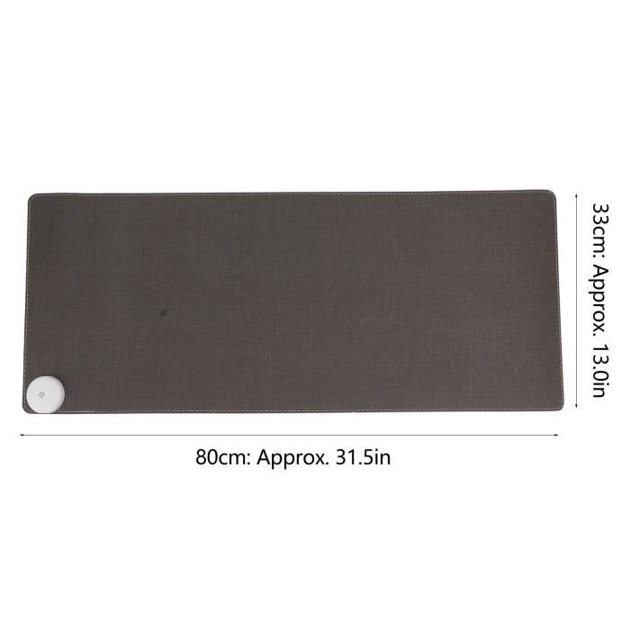 Tapis de bureau chauffant - 40x80 cm - Noir