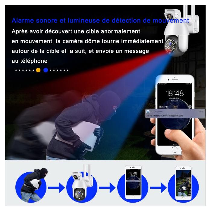 Caméra De Surveillance Ampoule 1080P Haute Résolution, Caméra De