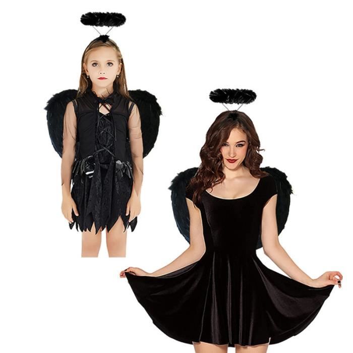 Costume Ailes D'Ange Et Auréole - 4 Pièces Pour Femme, Idéal Halloween Et Carnaval