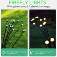 Leytn® Lot de 4 Lampe solaire de jardin luciole Lampe solaire firefly extérieur étanche avec 6 LED pour Décoration Allée Cour Patio-2