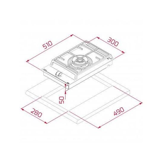 Piano cottura a Gas Teka GZC31330XBA 1F | Leroy Merlin
