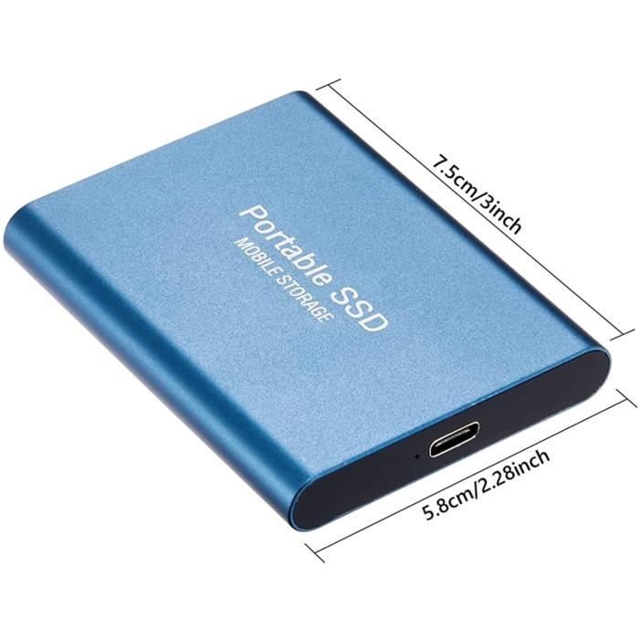 Acheter Disque dur externe SSD Portable disque dur externe haute vitesse M.2  USB3.1 Interface disque de stockage de masse pour ordinateur Portable Mac