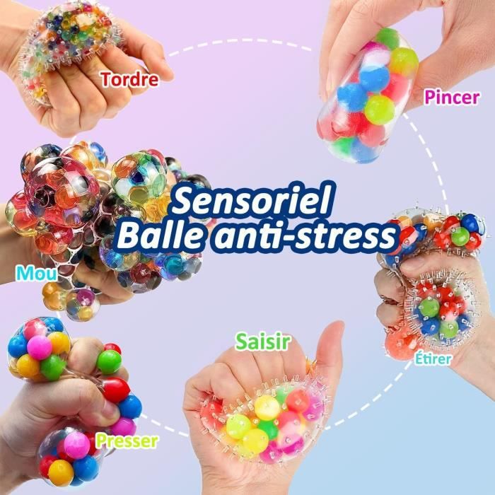Lot 6 de Balles Anti-Stress pour Enfant et Adulte, EITEYI Boule Anti Stress  Balle Sensorielle Boules à Presser,Colorées Balle Antist - Cdiscount Jeux -  Jouets