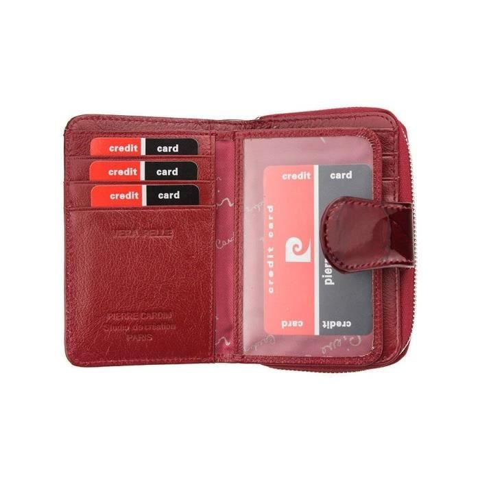 Portefeuille Femme Pierre Cardin Cuir Synthétique Premium - Grand Format, 9+ Cartes, Compartiments Zippés, Élégant & Spacieux
