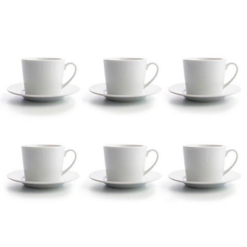 AmorArc Lot De 6 Grandes Tasses à Café Modernes En Céramique Avec Poignée Pour Thé, Latte, Cappuccino, Cacao, Passent Au Lave-vaisselle Et Au Micro- Ondes, 355 Ml, Bleu Mat