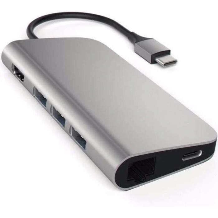 Hub USB C vers 3 USB + Lecteur carte SD / Micro-SD Compact Satechi