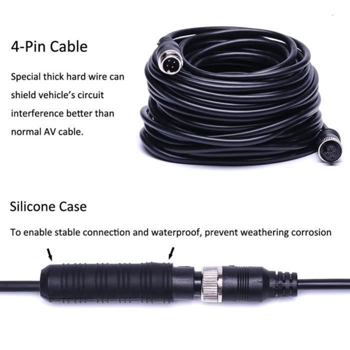 Caméra De Recul Avec Fonction De Vision Nocturne Pour Voiture, Moniteur