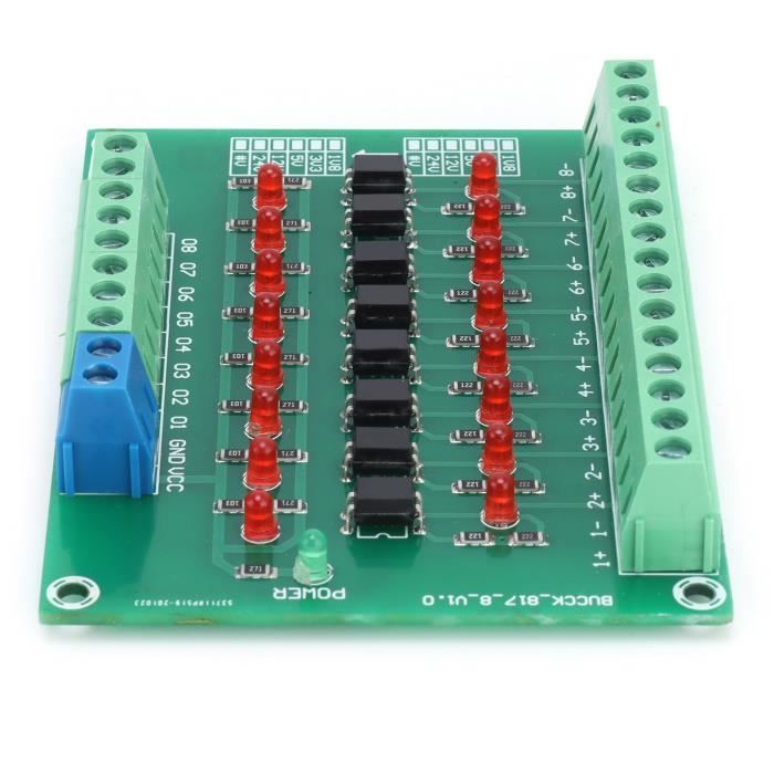 Carte Isolation Optocoupleur 8 Canaux - Module DC 3.3V/5V, Sortie NPN/PNP