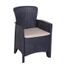 3 pi/èces Ensemble bistrot Style Contemporain Coussins Grand Confort Inclus Polyester Beige r/ésine tress/ée Noir Outsunny Salon de Jardin 2 pers