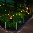 Leytn® Lot de 4 Lampe solaire de jardin luciole Lampe solaire firefly extérieur étanche avec 6 LED pour Décoration Allée Cour Patio-3