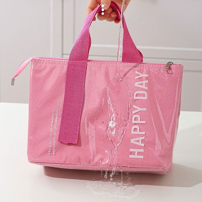 SAC ISOTHERME,B White--Sac à Déjeuner Isotherme En Tissu Oxford, Grande Capacité, Boîtes à Bento