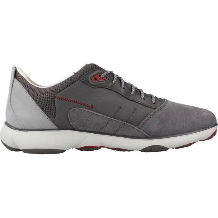 Basket Homme GEOX 134288 Semelle int. Micro Gome Semelle ext. Peau Gris Gris Cdiscount Chaussures