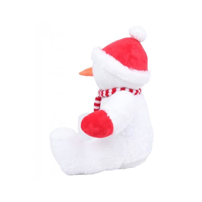 Gfilay Bonhomme de neige en peluche avec 6 chansons de Noël classiques | Bonhomme de neige chantant et mobile avec musique interactive pour les vacances, décoration d'intérieur