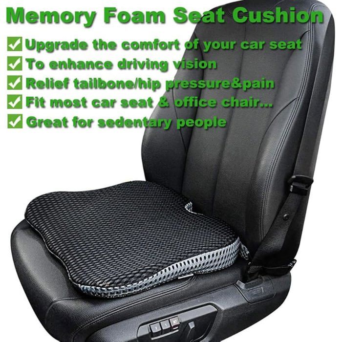 Coussin Voiture Ergonomique Mémoire De Forme - Confort Lombaire & Surélévation Pour Nissan Juke 2011-2023 (rouge, 6 Cm) - 6