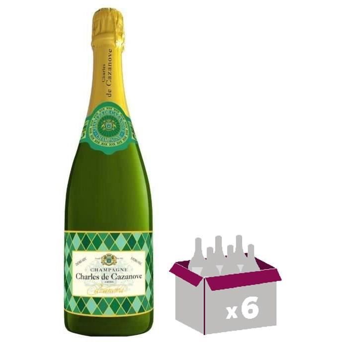 GH MARTEL De Cazanove Arlequin Champagne Demi sec - Blanc - 75 cl x 6