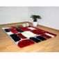 Tapis Shaggy Rouge Blanc Gris 160 X 230 Cm
