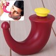 Rouge Pot de Yoga Neti, rinçage Nasal, lavage du nez, Irrigation des Sinus, nettoyeur de corne rouge-0