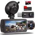 AQV ZD60 Caméra de Voiture 2K+1440P+1080P+1080P Dashcam Angle 170°+140°140° Vision Nocturne Infrarouge G-sensor Avec 32Go Carte-0