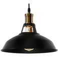 Suspension Luminaire Industrielle Vintage E27 Rétro en Métal Lampe Pendante Plafonnier Réglable pour Eclairage Cuisine Salle-0