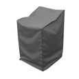 Housse pour chaise de jardin empilable - greemotion - Protection contre les intempéries et la poussière - Gris-0