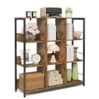 Bibliothèque - Bealife - 9 Cubes - Étagère Murale 3 Niveaux - Meuble Rangement - 100 x 30 x 101,5 cm - Marron