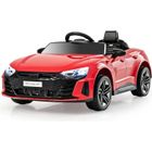 AUDI RS e-tron GT Voiture Electrique 12 V Enfants avec Télécommande 2,4G, 2 Portes Ouvrables, Musique, Klaxon, Lumières LED, Rouge