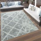 PACO HOME Tapis Intérieur Et Extérieur Aspect Marbré Losanges Gris [120x170 cm]