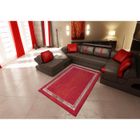 Tapis salon CLASSIQUE effet usé rouge DEBONSOL - 120x170cm