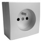 Prise ZENITECH 2P+T 16A saillie Bel'Vue - Chrome