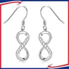 ORGANGONFAND Boucles D'oreilles pour Femme Fille - Nœud Pendentif - Argent S925 Zyrconium - Cadeau Mariage Soirée Noël Fête Anniversaire