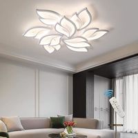75W Moderne Dimmable Fleur Forme Encastré LED Plafonnier Luminaire, Acrylique Pétales Plafond Lustre Éclairage