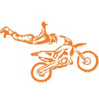 Sticker "Moto Cross Acrobatie"(60x97 cm)  ORANGE MOTO016