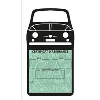 Simple porte vignette assurance Fiat 500 sticker adhésif Noir