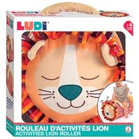 Jeu d'éveil Rouleau Lion JBM - Orange - A partir de 6 mois - Mixte - Bébé - 5 activités sensorielles