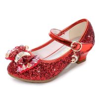 Ballerines à Talon Enfant Filles - Marque - Modèle - Rouge - Polyuréthane - Chaussures de Princesse