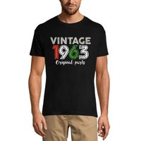 Homme Tee-Shirt Pièces D'Origine 1963 – Original Parts 1963 – 60 Ans T-Shirt Cadeau 60e Anniversaire Vintage Année 1963 Noir