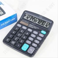 TD® Véritable calculatrice solaire à 12 chiffres, grand écran, double alimentation, comptabilité financière, ordinateur