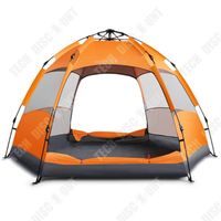 TD® Camping en plein air sortie étanche à la pluie hexagonale grande tente voyage camping automatique tente à ouverture rapide
