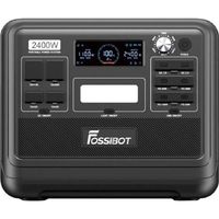 FOSSiBOT F2400 Centrale Électrique Portable, 2048Wh LiFePO4 Batterie Générateur Solaire de Sortie 2400W, 16 Ports de Sortie
