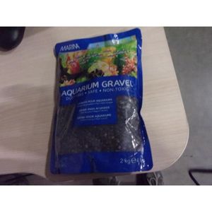 PERLE - BILLE - GRAVIER MARINA Gravier Deco noir - 2 kg - Pour aquarium