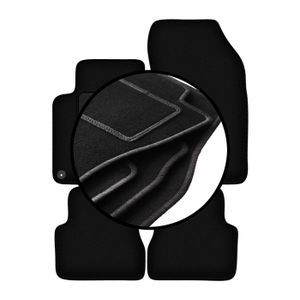 J&J AUTOMOTIVE Tapis Sol Velours Sur Mesure Noir Pour Opel Mokka & Mokka X 2012-2020