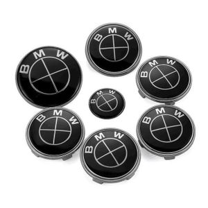 Pack 2 logos Volkswagen VW noir brillant GOLF 7 VII (2014 -2020) coffre et  calandre insigne emblème - Équipement auto